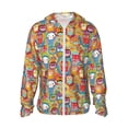 thumbnail image 1 of Fotbe Boho Cute Owls Chaqueta con Protección Solar UPF 50+ para Hombre y Mujer, Camisa con Capucha y Bolsillos-Large, 1 of 7