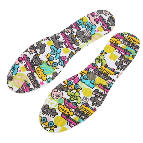 Shoe Insoles, 23.3x7.7x0.3cm Wear-resistant Children Shoe Sole Inserts  For Home For Sweat Absorb For Ultralight For Children Cartoon Car