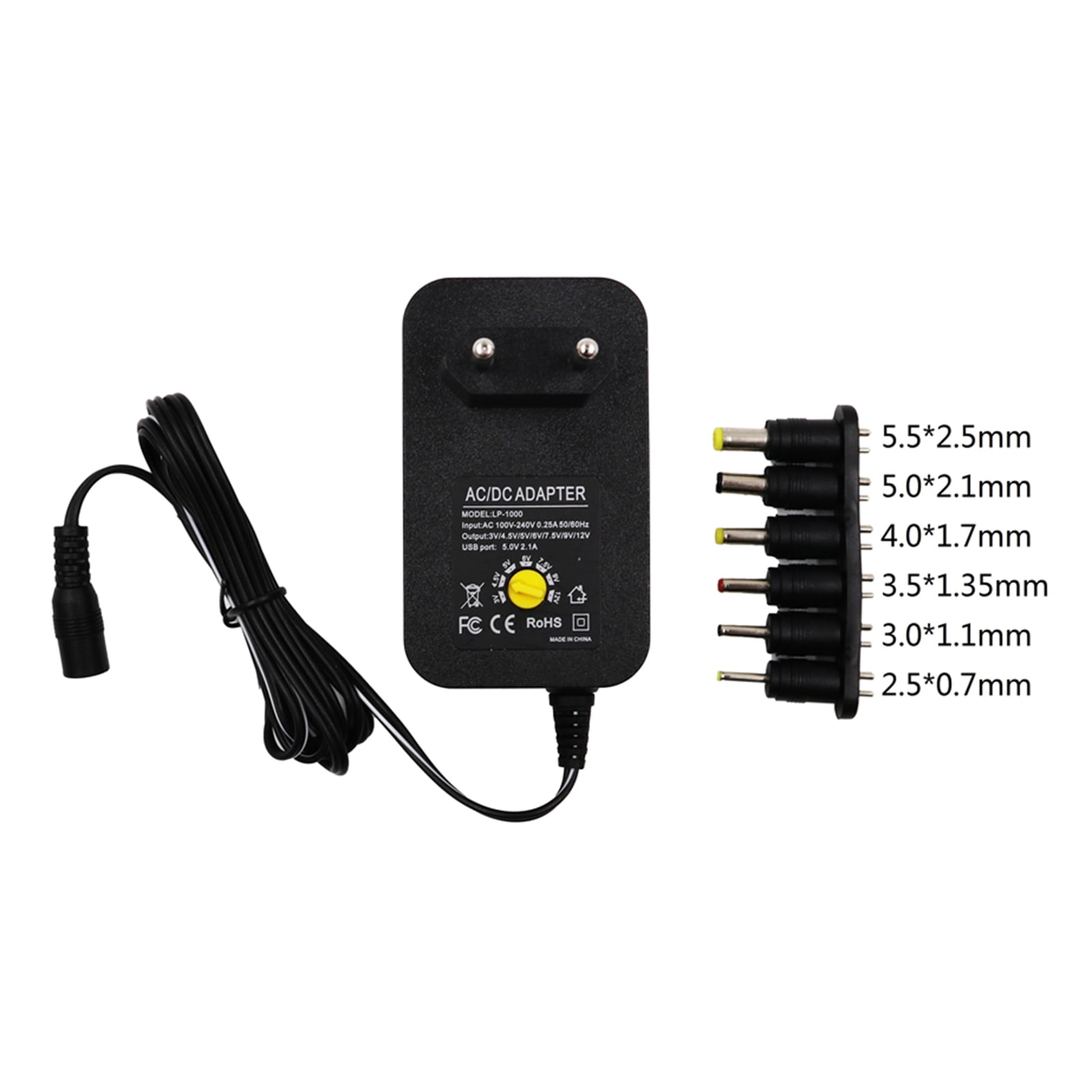 Details about   AC/DC 3V-24V Electrical Power Supply Adapter Charger Voltage Adjustable 2.5A 