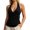 Black, variant on Women's Tie Wrap Halter Spring Sleeveless Ruched V Neck Fitted Summer Camisole Backless Fashion 20s Tops Brown L