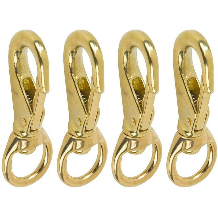 3-1/4'' Brass Swivel Snap Hooks Heavy Duty 3/4'' Swivel Eye - Solid Brass  Scuba Diving Clips #1 - Seadog Line, Anchor Lines, Bags, Belting, Leashes,  Straps, Luggage, Leathercarft (Pack of 4) 