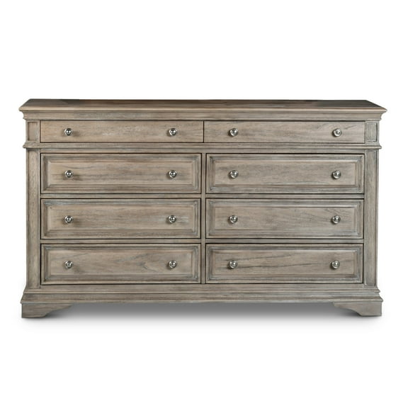 Steve Silver Highland Park Rustic Horizontal Dresser with 8 Drawers, Driftwood