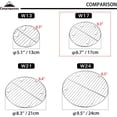 thumbnail image 4 of CAMPINGMOON Grille de Cuisson Ronde pour Rôtissage Cuisson Vapeur Refroidissement Grille de Cuisson en Acier Inoxydable Compatible avec Four Hollandais (Diamètre Φ6.7 Pouces, W17), 4 of 8