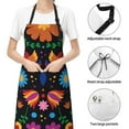thumbnail image 6 of Uemuo Colorful Floral2 Pattern Waterproof Apron Adjustable Dishwasher Apron- Apron for Women Men Heavy Duty Work Apron for Dishwashing Chemical Lab, 6 of 9