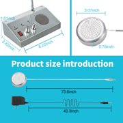 KOQICALL Dual-Way Window Speaker Intercom System with Microphone and Speaker - Talk through glass intercom for Business, Bank, Ticket Window