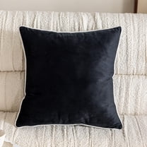 18x18 Inch Velvet Throw Pillow Cover Solid Color Design Decorative Accent Cushion for Sofa Bed Living Room Decor
