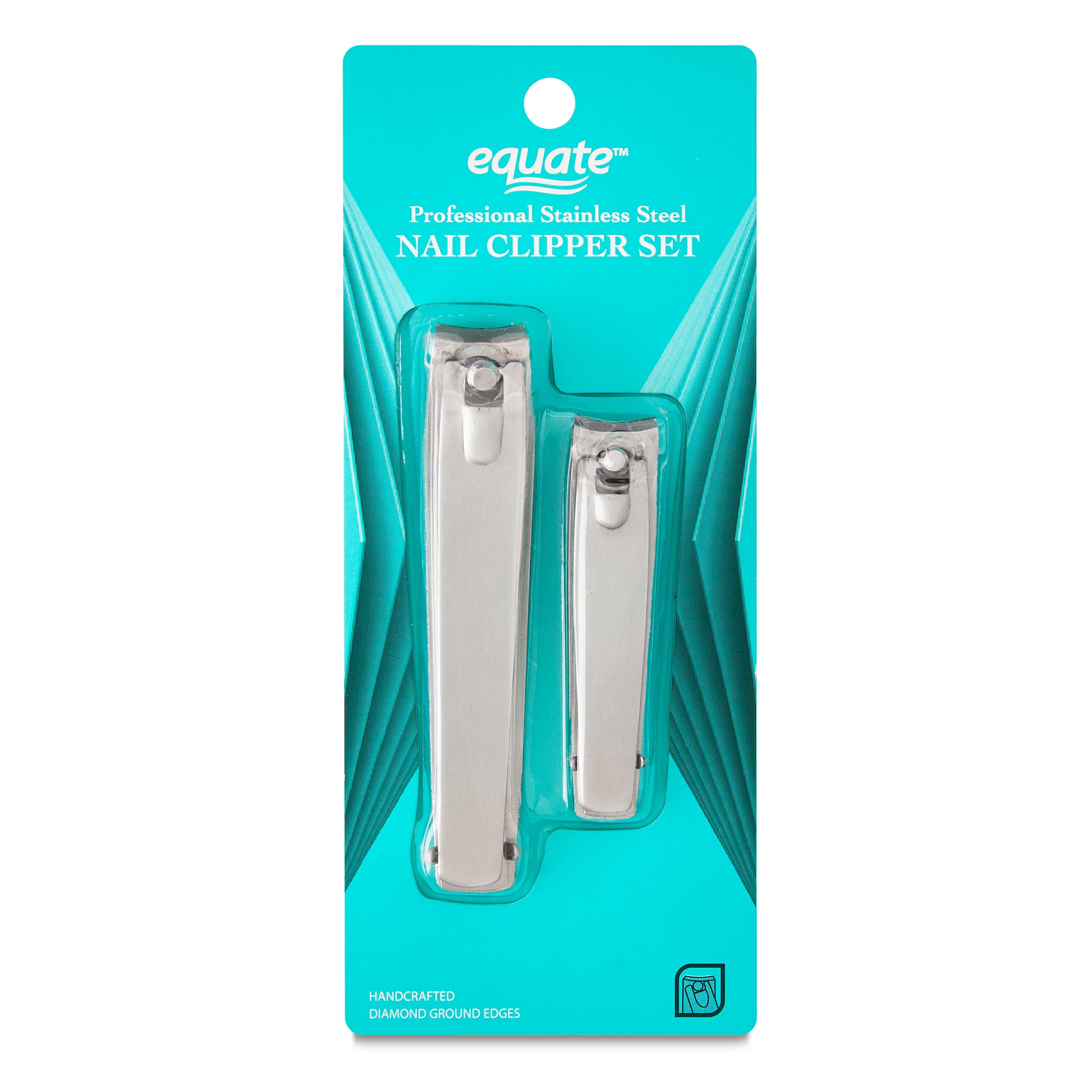 Equate Stainless Steel Toenail and Fingernail Clippers with File, 1 Count