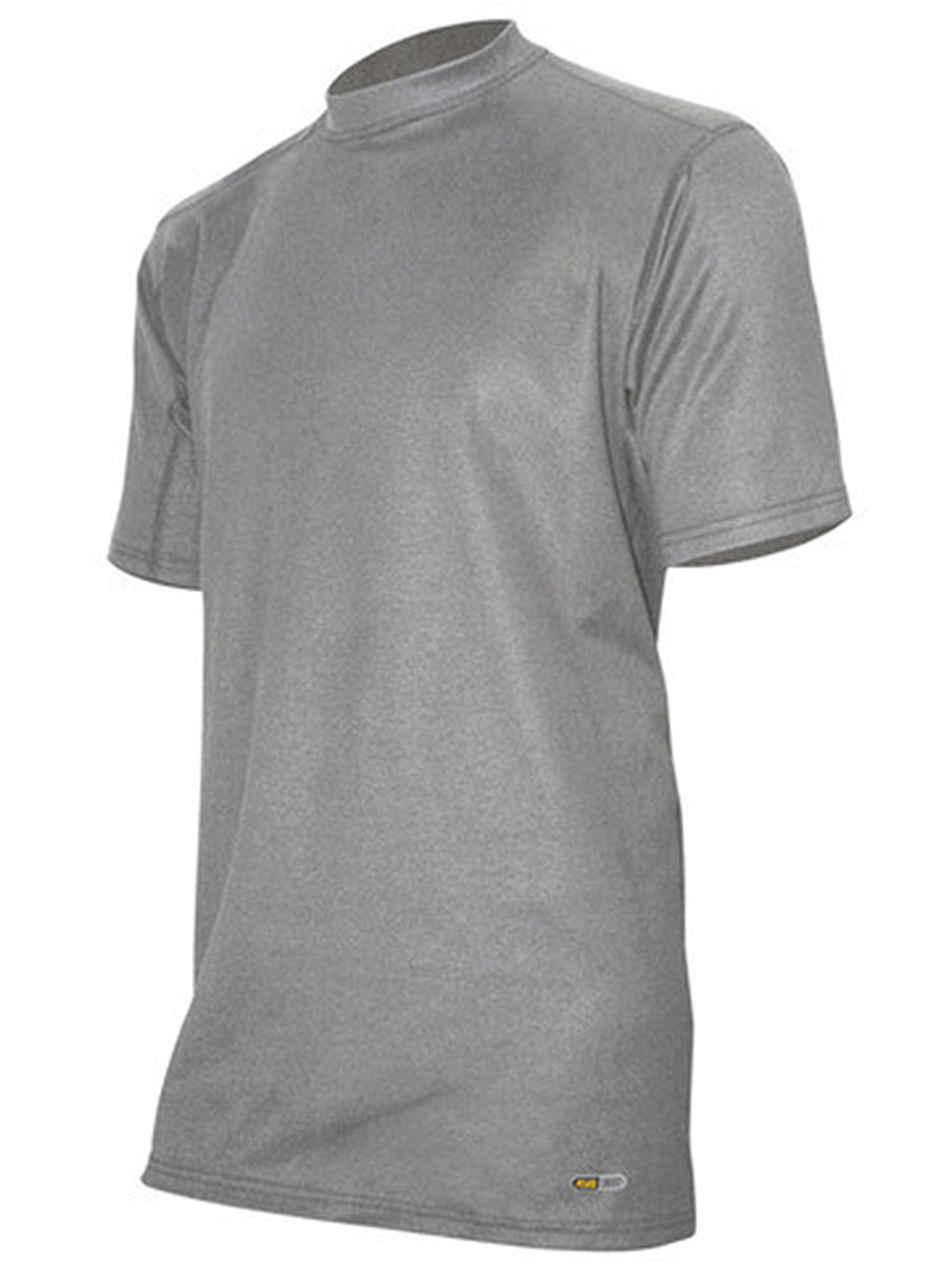 AYG Men's Extra Dry Short Sleeve Crew Casual Shirt Charcoal L - Walmart.com