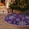 thumbnail image 5 of Sikiie Snowflake Gradient Purple Nativity Christmas Tree Skirt, Jesus Christian Winter Holiday Tree Mat Decoration(30-48IN)48", 5 of 6