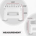 thumbnail image 2 of Utopia Home Folding Step Stool with Handle – 9 Inch Anti Slip Collapsible Stool – Holds Up to 300 lbs – Sturdy Plastic Step Stool Foldable for Kitchen, Bathroom and Home Use (2-Pack, White), 2 of 8