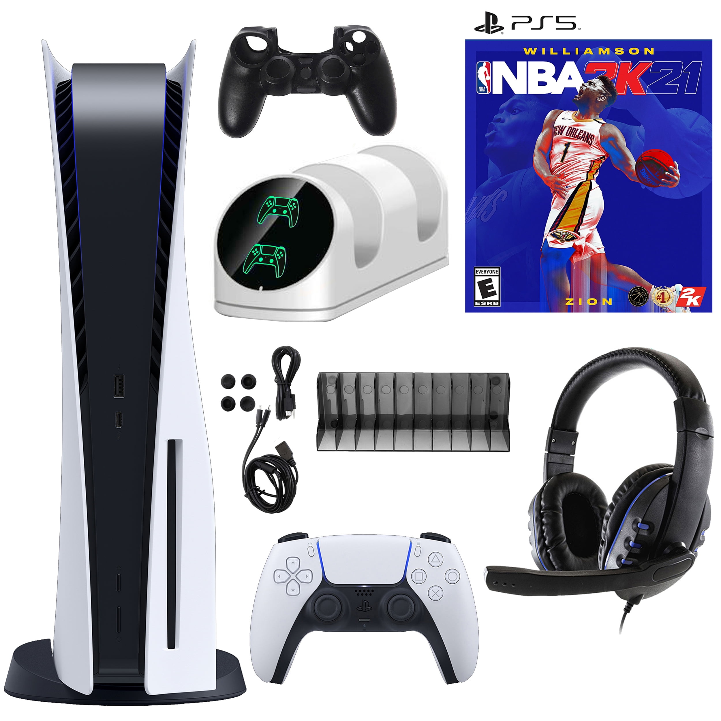PS5 Console with NBA 2K21 Game and Accessories Kit