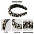 thumbnail image 4 of Unique Bargains 1 Pc Faux Crystal Padded Headband Bling Rhinestone Hairband for Women Gold Tone 1.57 Inch Wide, 4 of 7
