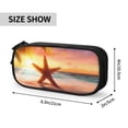 thumbnail image 4 of Vsdgher Starfish Sunset Sea Beach Print Large Capacity Pencil Case Pouch with Zipper, Portable Aesthetic Big Capacity Pencil Cases Pen Office Travel Stationery Bag, 4 of 8