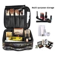thumbnail image 2 of FORMRS Travel Makeup Bag Large Capacity Train Case Cosmetic Organizer with Adjustable Dividers, River and Mountains, 2 of 8