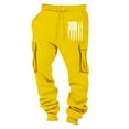 thumbnail image 3 of Styesk Men's Pants Men's Fashion Drawstring Elastic Waist Solid Color Casual Sweat Length Pants, 3 of 4