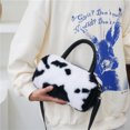 thumbnail image 4 of Bolsa Bolso de hombro de felpa con estampado animal retro para mujer Otoño Invierno Bolso pequeño (B) Ehuebsd Nuevos Originales, 4 of 9