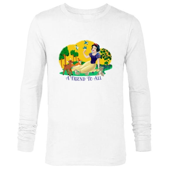 Disney Princess Snow White and Animals A Friend to All - Long Sleeve T-Shirt for Men - Customized-White