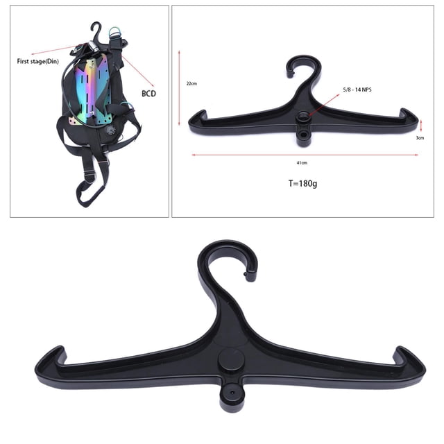 Multifunción BCD Scuba Gear de neopreno Percha de buceo Secado Drenaje Snorkel Soporte colgante para surf Cola Buceo Snorkeling Hanger
