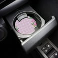 thumbnail image 3 of RYLABLUE Moroccan Style Pink Spring Flowers Set of 4 Car Coaster for Drinks, Absorbent Ceramic Stone Coasters Cup Mat with Cork Base for Home Kitchen Room Coffee Table Bar Decor, 3 of 5