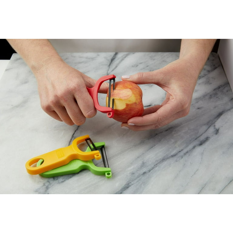 Kuhn Rikon Original Swiss Peeler 3 Piece Set, Red/Green/Yellow
