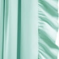 thumbnail image 6 of CUH Semi Blackout Ruffle Curtain Panels Rod Pocket Thermal Curtains Polyester Room Darkening Window Drapes for Living Room, Kids Bedroom Decor Blue 59.1x95.3"(WxH) 1-Panel, 6 of 7