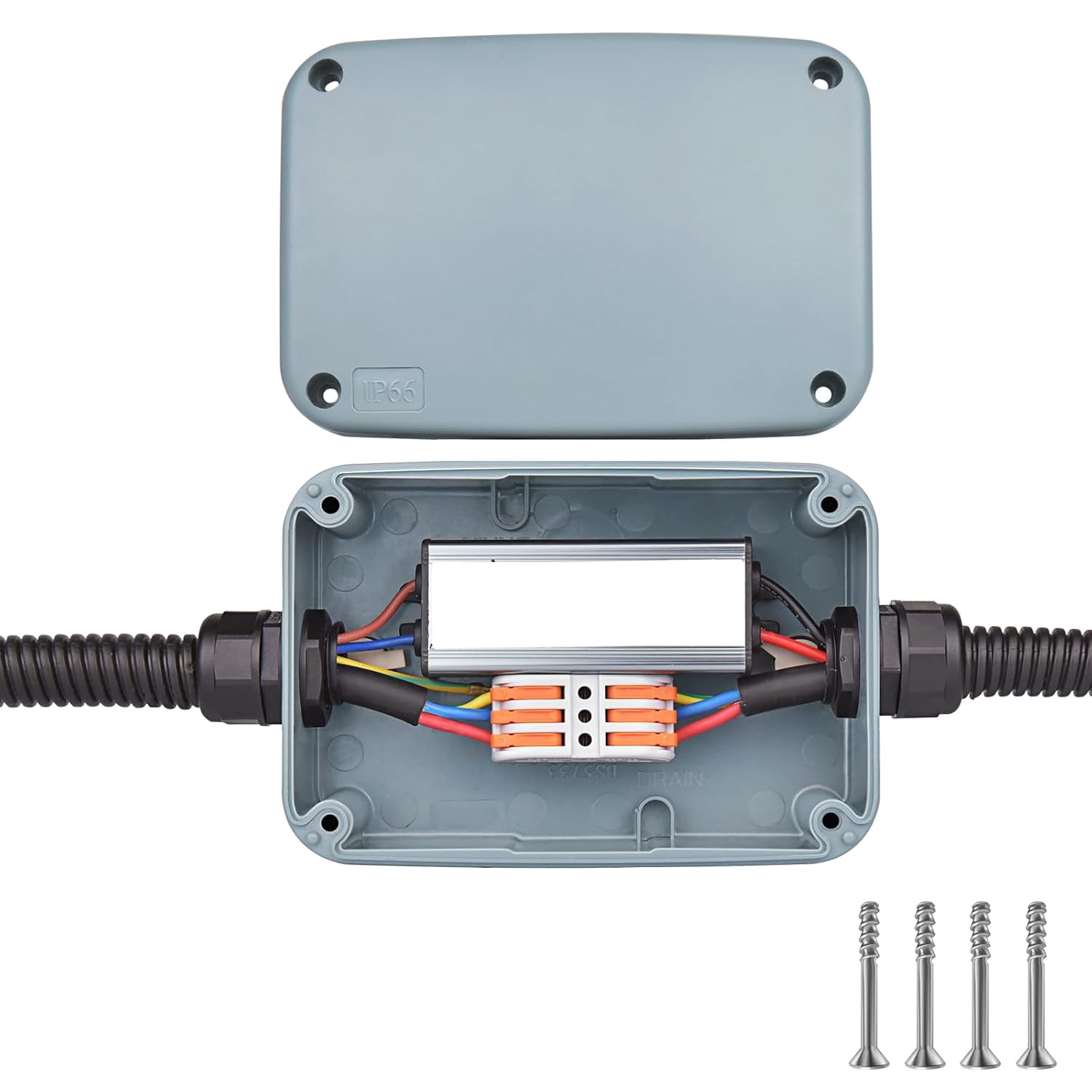 Outdoor Junction Box Waterproof,NineLeaf Outdoor Electrical Boxes Weatherproof with Reserved Holes,IP66 PVC/ABS Dustproof,4.9x3.3x2.3In(125x86x62MM),Watertight for Indoor Outdoor Use,9PK