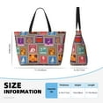 thumbnail image 4 of Beach Bag - Sumer Stamp Pattern Large Beach Tote Bag, Beach Bags For Women With Zipper Beach Essentials, Swim Pool Bag Large Tote, 4 of 7