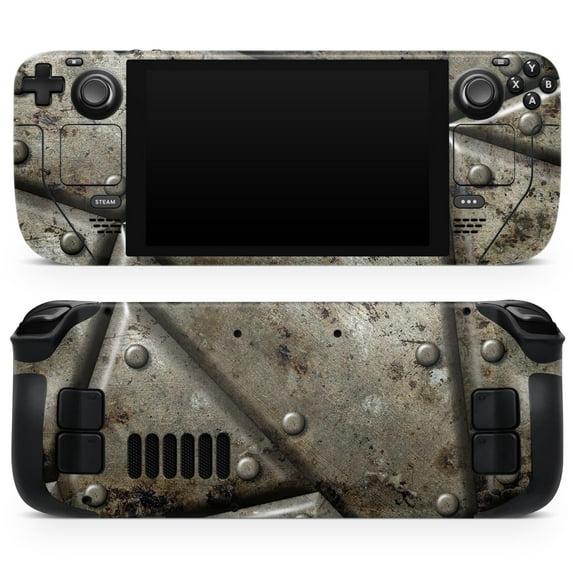 Design Skinz Compatible with Steam Deck Protective Removable Vinyl Wrap Cover Bolted Steal Plates V2