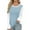 Light Blue, variant on Maplenight Long Sleeve Thermal Shirt for Women Slim Fit Basic Tops Casual Crewneck Knit Ribbed T Shirts with Thumb Holes
