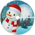 thumbnail image 1 of FMSHPON Christmas SnowmanCute Red Scarf Xmas Christmas Tree Skirt Stand Mat for Holiday Party Decoration Indoor Outdoor 36 inches, 1 of 6