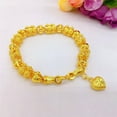 thumbnail image 4 of K-KED Fashion Girl Heart Star 24K Thai Baht Yellow Gold Plated Bracelet, 4 of 4