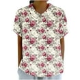thumbnail image 1 of Chemise Ample à Manches Courtes Imprimée Décontractée Mode pour Femmes, 1 of 6