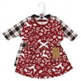 thumbnail image 2 of Touched by Nature Infant and Toddler Girl Organic Cotton Long-Sleeve Dresses, Red Winter Folk, 8 Years, 2 of 4