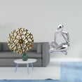 thumbnail image 2 of Escultura de pared de metal rústica con diseño escénico y placa de pensador abstracto de hierro forjado, colgante 3D para oficina, sala de estar y est, 2 of 8