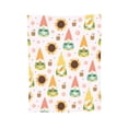 thumbnail image 2 of LNWH Cartoon Sunflower Cute Elf Pattern Throw Blanket, Fluffy Soft Cozy Bed Flange Plush Blankets, 40"x30", 2 of 8