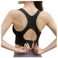 thumbnail image 4 of Kddylitq High Impact Sports Bra for Women - Criss-Cross Back Molded Cups Hook and Eye Closure - High Support Running Bra Black L, 4 of 4