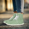 thumbnail image 2 of Psesaysky High-top Barefoot Shoes With Plaid Stripes Lace-Up Casual Comfortable Shoes for Women and Girls Women's Everyday Walking Shoes, 2 of 7