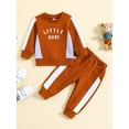 thumbnail image 2 of Bagilaanoe 2PCS Toddler Baby Boy Long Pants Set Letter Print Long Sleeve Sweatshirt  Tops + Sweatpants 3M 6M 12M 18M 24M 3T Kids Casual Sweatsuits, 2 of 9