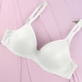 thumbnail image 5 of Women's Lace Bra Wireless Push Up Padded Bralette Plunge Neckline Adjustable Straps Everyday Comfort Bra, 5 of 5