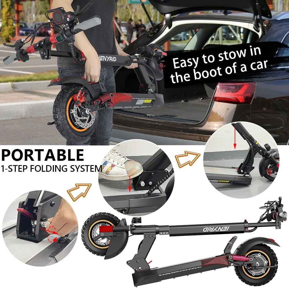 M4 Electric Scooter with Seat for Adult, 28 Mph Max Speed & 31 Miles Max Range,800w Motor Folding Commute E Scooter Adult,10 Inch Tires Big Heavy Duty Offroad Electric Scooters 330lbs Load
