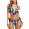 thumbnail image 1 of Beautyin Maillot de Bain Femme Triangle String Licol Deux Pièces Maillots de Bain, 1 of 7