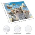 thumbnail image 3 of WYYP Cute Cat Polyester Cloth Napkins for Dining Table Kitchen Daily Party Housewarming Farmhouse Decor 6 PCS, 3 of 7