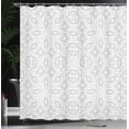 thumbnail image 4 of Ambesonne Damask Shower Curtain, Victorian Oriental Art, 69"Wx84"L, White, 4 of 5