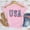 Pink, variant on Usa Flag Womens Work Tops Red White and Blue Shirts Crew Neck Fourth of July Tops Short Sleeve Trendy T-Shirt Boho Tee Blouse Outfits