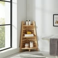 thumbnail image 6 of Linon Bracken Sturdy Solid Bamboo Corner Shelves in Natural Brown, 6 of 8