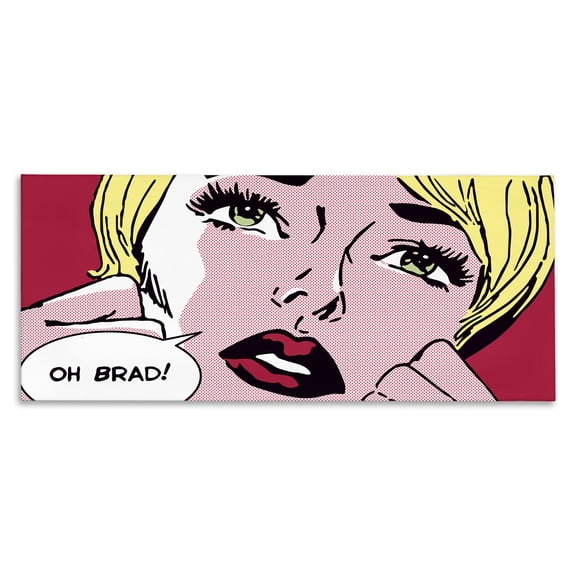 Stupell Industries Iconic Pop Comic Woman People Painting Wrapped Canvas Canvas Art Print Wall Art, 24 x 10