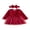 Red, variant on RUINIXCW Baby Girl Christmas Dress Star Print Long Sleeves Dress with Bow Headband