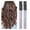 Multi-colored, variant on Gradient Purple and Blue Clip-On Hair Extensions for Women - Seamless Highlighted Braided Hair Wigs