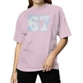 thumbnail image 2 of Retro Style Number 67 Design Women's T-shirt, 2 of 3