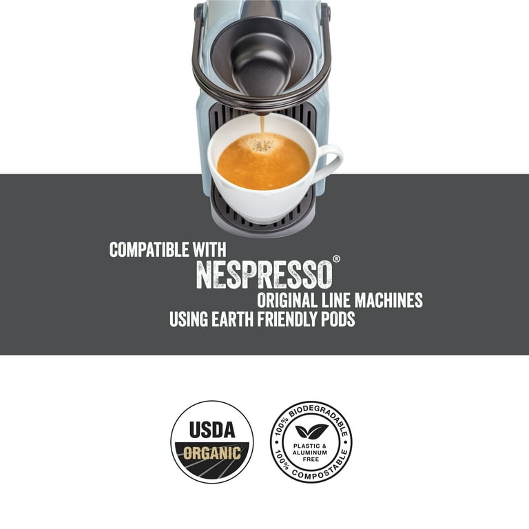 La Natura Organic Espresso Intenso Coffee Pods Dark Roast Arabica Coffee Capsules for Nespresso Original Line Machines Compostable Capsules Aluminum Free Single Serve Pods Walmart